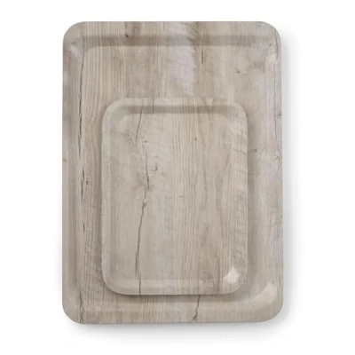 Afbeelding van HENDI 508909 Melamine dienblad met houtprint