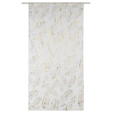 Afbeelding van Voile gordijn, tule raamgordijn voor woonkamer, slaapkamer, café (goud)