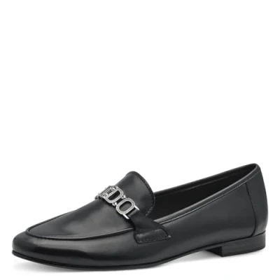 Afbeelding van Marco Tozzi by Guido Maria Kretschmer Instappers, Dames, Maat: 42, Black nappa Leer