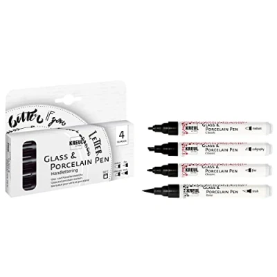Afbeelding van Kreul porseleinstiften handlettering set 4 stuks