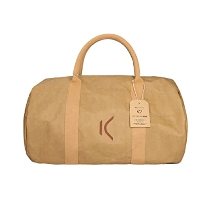 Afbeelding van Reistas KSIX WeekendBag Eco friendly Kraftpapier Bruin
