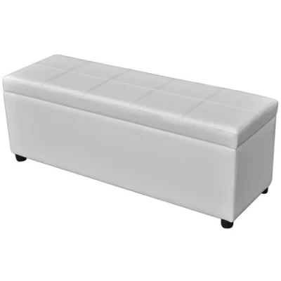 Image de vidaXL Banc long de rangement Bois Blanc241062