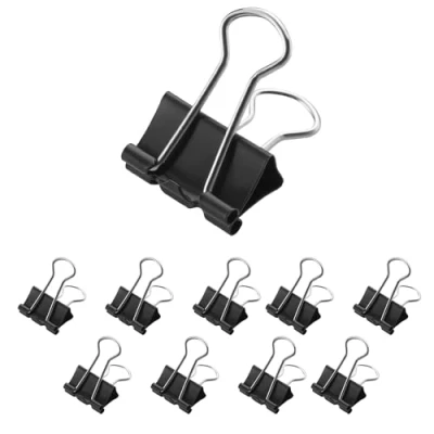 Afbeelding van Papierklem Westcott 19mm metaal zwart 12stuks in doos
