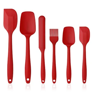 Afbeelding van Vicloon siliconen spatel, 6 stuks spatels bevatten soeplepel, bakborstel, hittebestendig &amp; anti aanbak, Pro Grade Baking koken Silicone keukengerei met