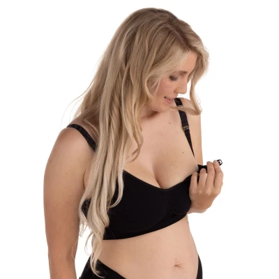 Afbeelding van Carriwell Original Maternity &amp; Nursing BRA Voorgevormde BH, Dames, Maat: 70A 75B, Black