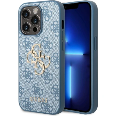 Afbeelding van Guess iPhone 14 Pro Max Hardcase Backcover 4G Big Metal Logo Blauw