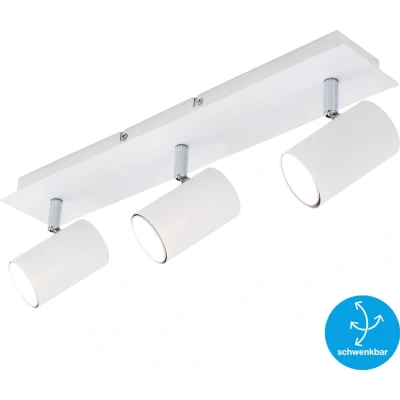 Afbeelding van Briloner Leuchten RUN Plafondlamp 3 lichts Spots Draai en kantelbaar GU10 Wit