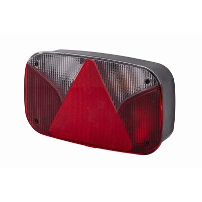 Afbeelding van HELLA 2VP 998 232 261 Achterlicht rechts wit/rood zwart voor aanhangwagen, Met gloeilampen