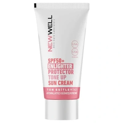 Afbeelding van NEWELL Verhelderende zonnecrème SPF 50+, zonwering 50 ml, met bescherming tegen blauw licht en UV, balanceert de huidtint, hydraterend aloë vera, trekt snel in