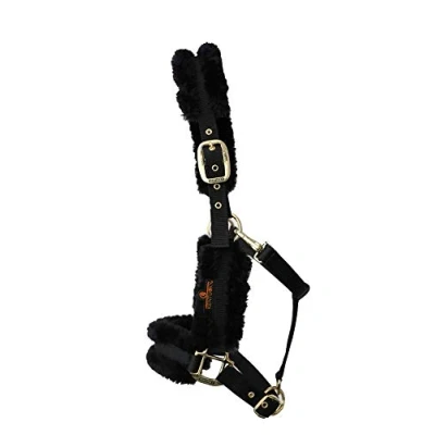 Afbeelding van Kentucky Halster Nylon Sheepskin Black Cob