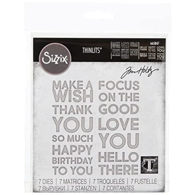 Afbeelding van Sizzix Thinlits Snijmal set Bold text
