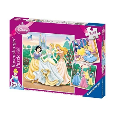 Afbeelding van Ravensburger Kinderpuzzel Set van 3 puzzels 49 stukjes Prinsessendromen/Disney Prinsessen Meisje of jongen vanaf 5 jaar Hoogwaardige puzzel posters inbegrepen Disney 09411