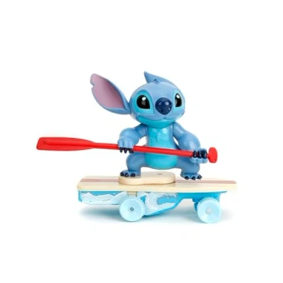 Afbeelding van Jada Radio Control Stitch met surfplank, 2,4 GHz, rechtsvooruit en naar achteren gebogen, 1 kanaal, geïntegreerd figuur, voor kinderen vanaf 3 jaar, 25 cm, (253074009)