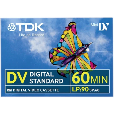Afbeelding van TDK DVM60 60 Minute LP:90 Blank Tapes Cassettes for Mini DV Camcorders 3 Pack (T17589)