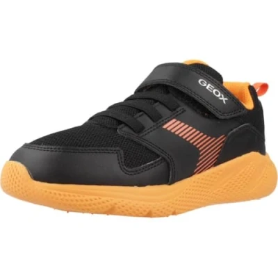 Afbeelding van Geox Sprintye Sneakers laag voor kinderen, Maat: 35, Black orange Kunststof/ textiel
