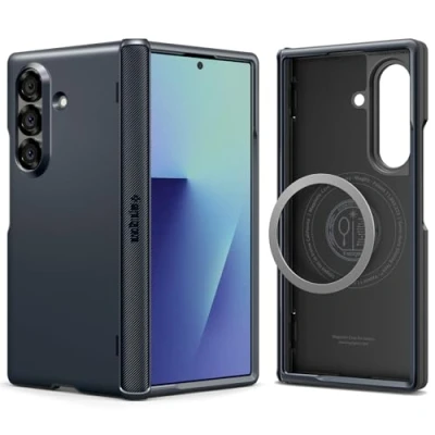 Afbeelding van Spigen Slim Armor Pro MagFit beschermhoes compatibel met Samsung Galaxy Z Fold 7 metallic leisteen