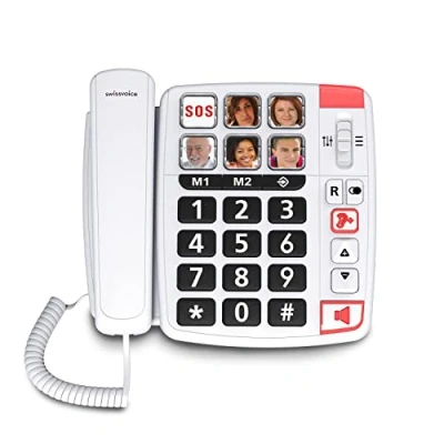 Afbeelding van Vaste Telefoon voor Ouderen Swiss Voice Xtra 1110 Wit