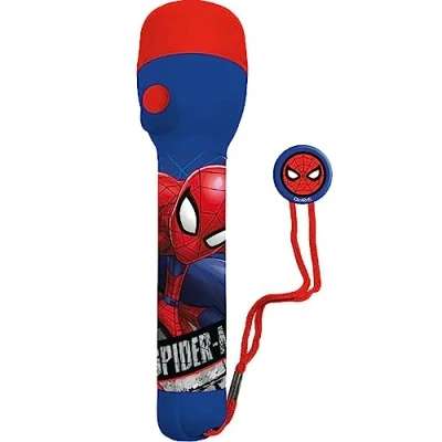 Afbeelding van HOVUK Spiderman Led zaklamp voor kinderen, 16 cm, lichte reislamp, zomerlicht om te lezen, kamperen en noodsituaties, cadeau jongens vanaf 3 jaar, blauw
