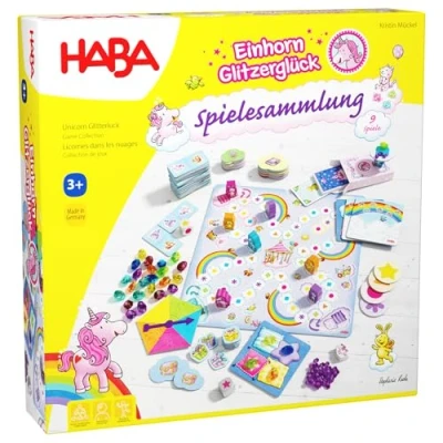 Afbeelding van HABA Einhorn GLITZERGLÜCK Bordspellen voor kinderen, Maat: One Size, Mehrfarbig
