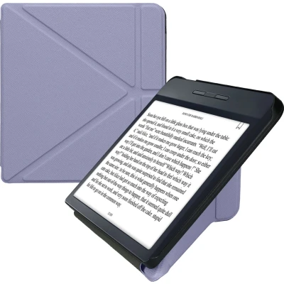 Afbeelding van kwmobile E reader hoesje geschikt voor Kobo Libra H2O hoes Ereader flip case met standaard cover van kunstleer In lavendel