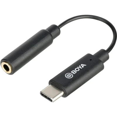 Afbeelding van Boya Universele Adapter BY K4 3,5mm TRRS naar USB C