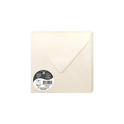 Afbeelding van Clairefontaine 50043C, verpakking met 20 enveloppen, vierkant, 16,5 x cm, 120 g/m², kleur: ivoorkleurig, uitnodiging en briefwisseling, pollen serie, glad papier van hoge kwaliteit