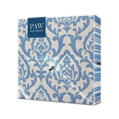 Afbeelding van PAW papieren servetten, 3 laags, 33 x cm, 20 stuks, ideaal voor verjaardagen, feestdagen, tuinfeesten, familie evenementen, Portuguese tegels