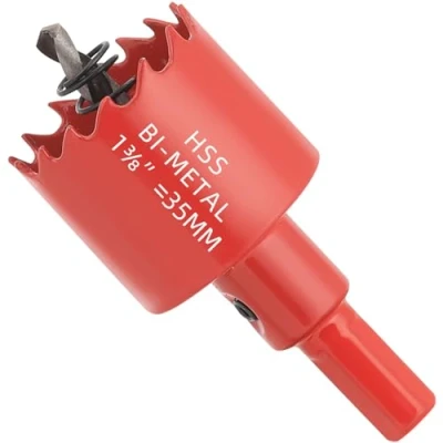 Afbeelding van GARHWAL HSS Gatenzaag M42 Bi metaal 35 mm Met adapter en centreerboor Ideaal voor hout, kunststof, gipsplaten, multiplex metalen Zaagdiepte tot 25