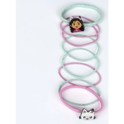 Afbeelding van Rubber Hair Bands Gabby&#039;s Dollhouse 8 Pieces Pink