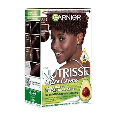 Afbeelding van Garnier Nutrisse Crème 3.12 Koel Bruin Permanente Haarkleuring