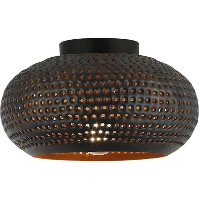 Afbeelding van Plafondlamp Fuoco Bruin Zwart Ø 30cm E27 Fitting