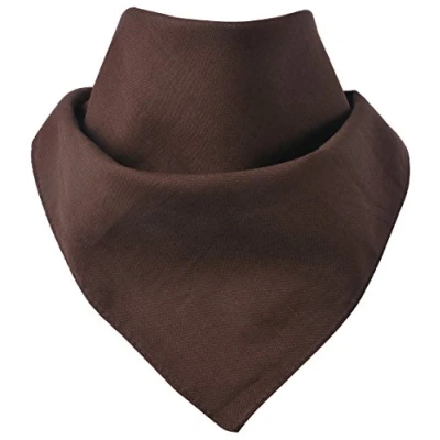 Afbeelding van Miobo halsdoek, 100% katoen, Eén maat 55 x cm, effen bruin.