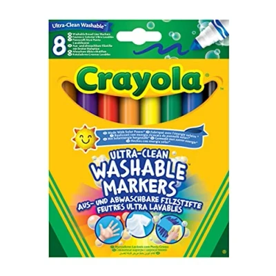Afbeelding van Crayola Ultra Clean viltstiften met kegelpunt