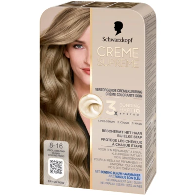 Afbeelding van Schwarzkopf CREME SUPREME 8 16 Permanente Haarverf Haarkleuring