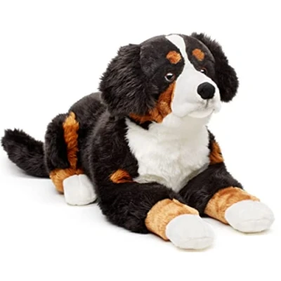 Afbeelding van Uni Toys Berner Sennenhond, liggend 70 cm (lengte) pluche hond, huisdier pluche,