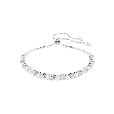 Afbeelding van Swarovski dames Matrix armband met kristal M in de kleur Zilver