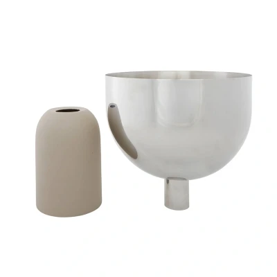 Afbeelding van AYTM Torus bloempot, grijs, Ø 22 cm, hoogte 30,6 ijzer