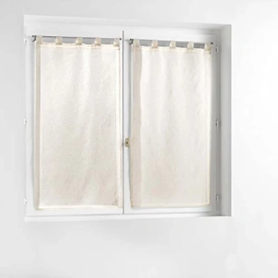 Afbeelding van Douceur d&#039;Intérieur Paar rechte lussen, 2 x 60 120 cm, linneneffect, normaal