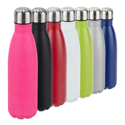 Afbeelding van relaxdays Thermosfles drinkfles thermosbeker isolerend isoleerfles 0,5 liter roze
