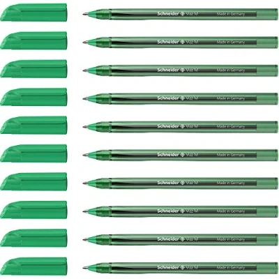 Afbeelding van Schneider Vizz balpen (voor gemakkelijk en snel schrijven, schrijfkleur: groen, lijnbreedte M) 10 stuks