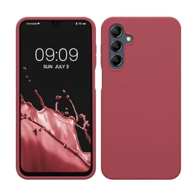 Afbeelding van kwmobile telefoonhoesje geschikt voor Samsung Galaxy A16 5G Hoesje met siliconen coating Smartphone case in donkerroze