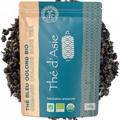Afbeelding van Khla Oolong Bio Blauwe thee 100 g Losse Droge bladeren Wulong Chinese oorsprong Voor kruidenthee en
