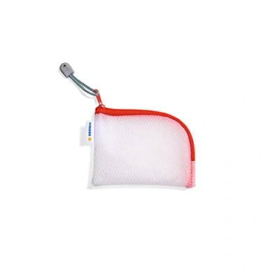 Afbeelding van HERMA 20245 A7 reistas met ritssluiting voor mobiele telefoon, oplaadkabel, cosmetica, pennen, sleutels, rood transparant