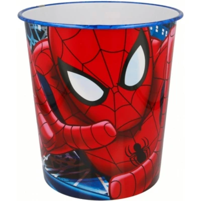 Afbeelding van Spiderman prullenbak kunststof metalen rand afvalemmer papierbak