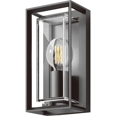 Afbeelding van Arcchio Wandlamp buiten 1licht Gegoten aluminium, glas H: 25.5 cm E27 donkergrijs