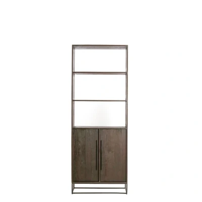Afbeelding van Lilian stellingkast 75x40x200 cm donkerbruin