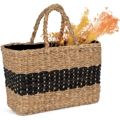 Afbeelding van Kimood Zeegras mand KINS136 Striped Seagrass Black / Night
