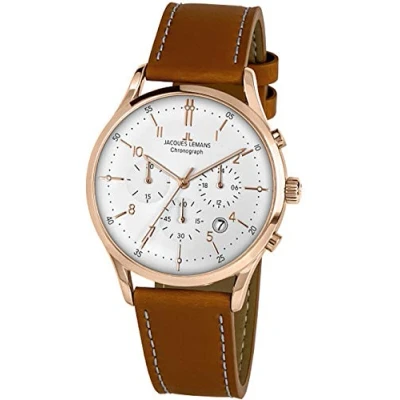 Afbeelding van Jacques Lemans 1 2068R Polshorloge Heren Quartz Chronograph Retro Classic