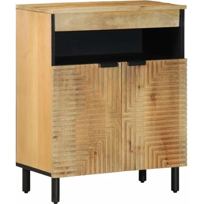 Afbeelding van vidaXL Dressoir 60x33x75 cm massief mangohout bruin