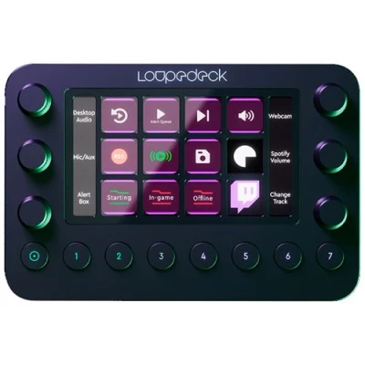 Afbeelding van Loupedeck Live Console voor streaming, foto en videobewerking Zonder (besturing via computer) Verlicht, LCD toetsen, Hotkey functie, Volledig